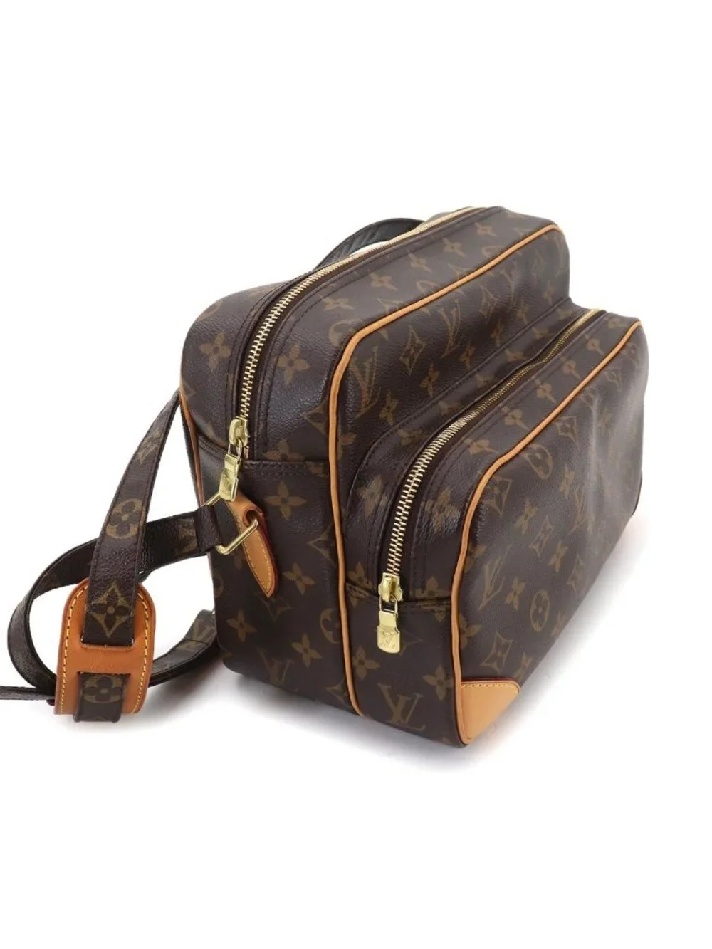 Louis Vuitton Monogram Nile Shoulder Bag Brown Gold